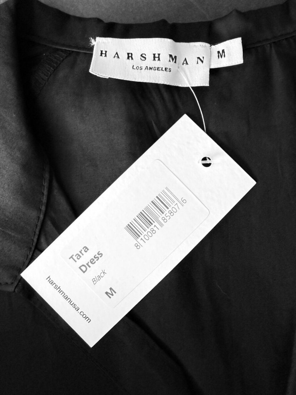 NWT Anthropologie Harshman Tara Black Cotton Midi Dress Lagenlook Versatile Med. - Picture 6 of 11
